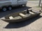 12' Aluminum fishing boat with oars, push pole, & seat - no registration~33