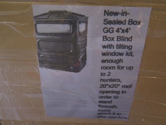 Box blind deer stand kit 48" x 48" interior, 4 plexiglass windows, and a 20