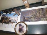 2 Wildlife Prints & Clock, wood toys~3217