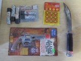 Cap gun, BBs, Bowdie knife~3258