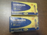 2 Full boxes Dominion .38 special~3267