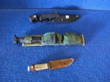 Kinife Lot; filet & hunting knives~3550