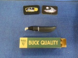 Edge 2000 Buck Knife & Boy Scout Folding Pocket Knife w/wolf design~5309