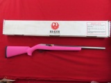 Ruger 10/22 Target .22LR semi auto rifle, sku#11195, Pink/stainless, 1-10rd