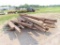 15-20 100yr old Tamarak home sewn barn beams with notched ends, 6-17' L