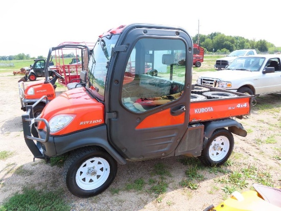 2011 Kubota RTV1100 ATV 4wd utility, full cab,heat, A/C, 3616 hours, off an