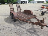 homemade skid loader trailer. 10' x 64' with ramps - no title or registrati