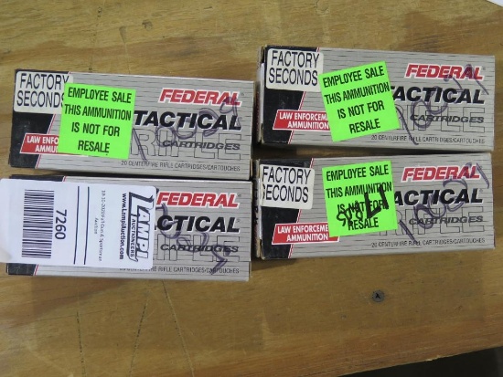 77rds Federal Tactical 223 Rem 55gr Tactical load, tag#7260