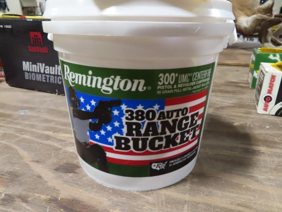 300 rounds Remington UMC centerfire range bucket 380 auto 95GR FMJ~1134
