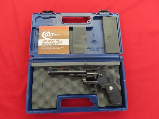Colt Trooper MKV .357mag revolver, 6" barrel, blue, mfg 1983, seller states