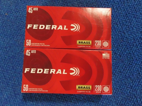 100rds Federal 45 Auto 230gr FMJ~1271