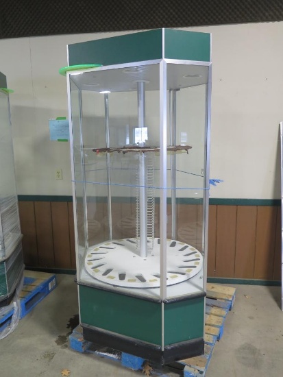 Commercial Glass 18gun lighted gun lockable gun cabinet.. PICKUP ONLY.. no