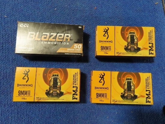 200rds Browning & Blazer 9mm 115gr FMJ~1440