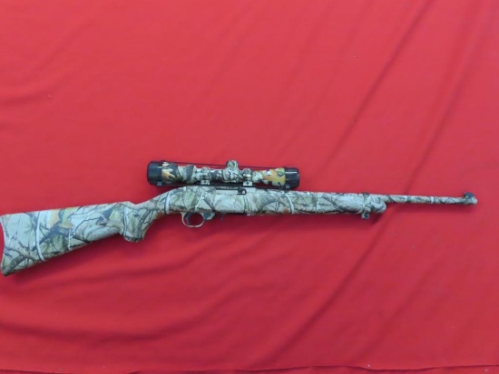 Ruger 10/22 .22LR semi auto, 50yr anniversary, camo, matching scope, 1 mag,