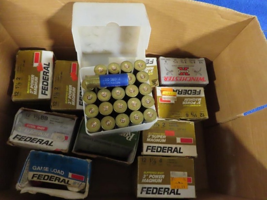 tote of misc 12ga shotgun shells, some full and some half~1716
