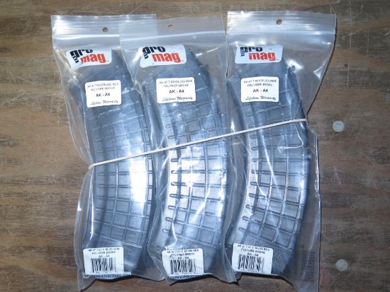 3 - 30rd AK-47 AK-A4 7.62X39 Mags- new, smoke~1743
