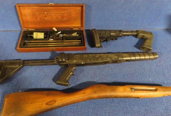 Gun cleaning kit, misc gun stocks; SKS, M44, Rem 870~1747