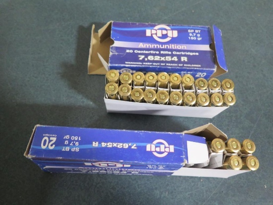 25 rds 7.62x54 soft point~1750
