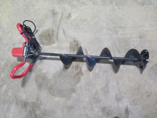 Strikemaster Electra 8" ice auger with cable to connect to 12 Volt battery,