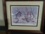 In Shelter small framed Les Kouba Print.. **PICKUP ONLY, no Shipping availa