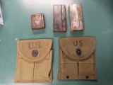 2 - 30, 1-10rd M1 mags with 2 mag pouches~1081