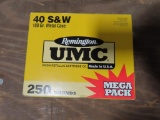 250 rounds Remington UMC centerfire 40 S&W 180GR metal case~1137