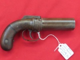 Circa 1840's 6 shot pepperbox percussion 32 caliber pistol. Antique.~1507