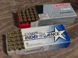 50rds Federal 45LC 225gr Semi wadcutter HP AND 50rds Independence 45ACP 230