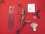 Alpine Micro right handed compound bow with arrows, broadheads, complete se