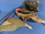 3 Turkey decoys with stakes~1648