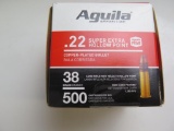 500rds Aguila .22 LR 38gr, HP~4190