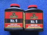 2 - 1lb containers No 9 Accurate powder **Local Pickup Only, NO SHIPPING AV