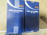 Two boxes of CCI #400 small rifle primers, 2,000 total **Local Pickup Only,