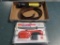 Cordless rechargeable elec filet knife, leather ammo belt (44mag/44spl, sz3