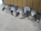 6 fullbody goose decoys with ring bases~6971