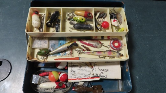 Tackle box with vintage tackle~6672