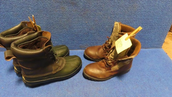 Hunting boots, 9.5 and Pack boots, 10~6678