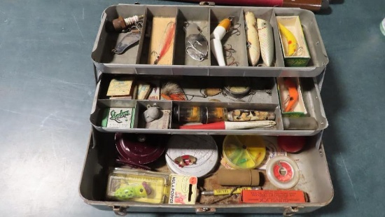 Tackle box with vintage tackle~7050