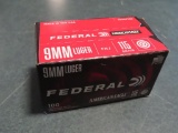 100rds Federal 9mm~6539