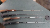 4 ice fishing rods~6664