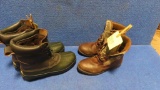 Hunting boots, 9.5 and Pack boots, 10~6678