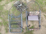 Climbing tree stand; Used very little. AND Tree stand Seat; Straps to Tree,