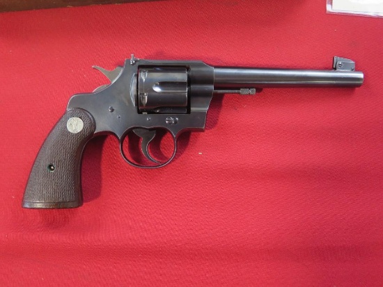 Colt Officer Target Revolver. .38 Special 6" heavy barrel, adjustable sight