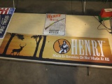 Henry counter mat & metal sign