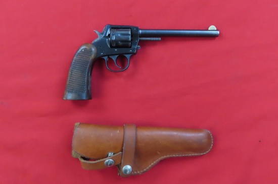 H&R 922 .22LR revolver, leather holster, needs cylinder timing fork work, t