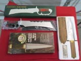 Warrior machete and CVA Arkansas tooth pick, tag #3508