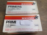 2000 Winchester small rifle primers (NO SHIPPING AVAILABLE), tag #3671
