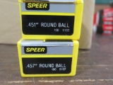 200 Speer .451 & .457 Round Ball bullets, tag #3698