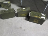 3 - metal ammo boxes, tag #3734