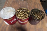 3 cans of primed brass, 30-06, 8mm, 7.62x39, tag #3814
